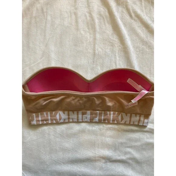 Victoria's Secret PINK Cool and Comfy Bandeau Bra Nude Large NWT - Picture 7 of 9